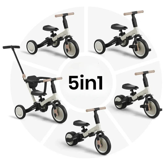 0196719_kikkaboo-otroski-tricikel-5in1-flip-beige - Luxbaby