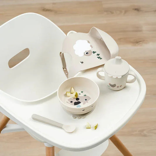 Done by Deer - Prvi jedilni set Foodie Tiny Farm - Sand