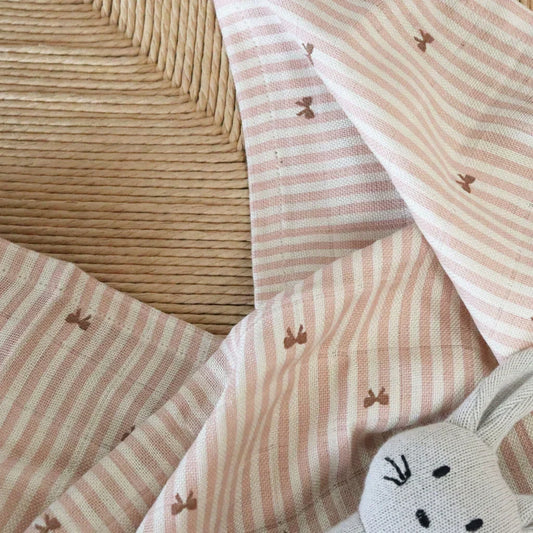 Nuuroo - Komplet tetra pleničk - Stripe bow