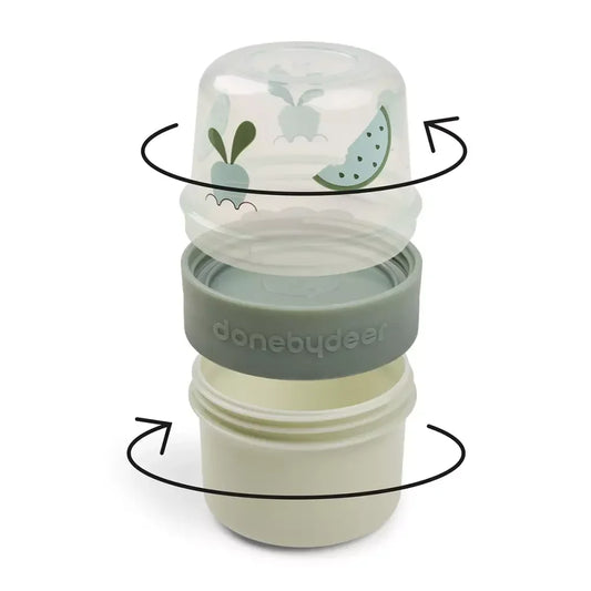 Done by Deer - To go posodica za prigrizke S Birdee - Green