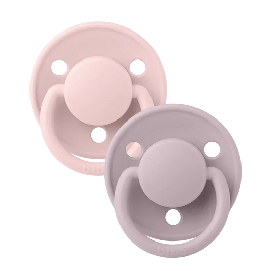 BIBS - Okrogla duda De Lux, silikon - Blossom/Dusky Lilac (0-36m)