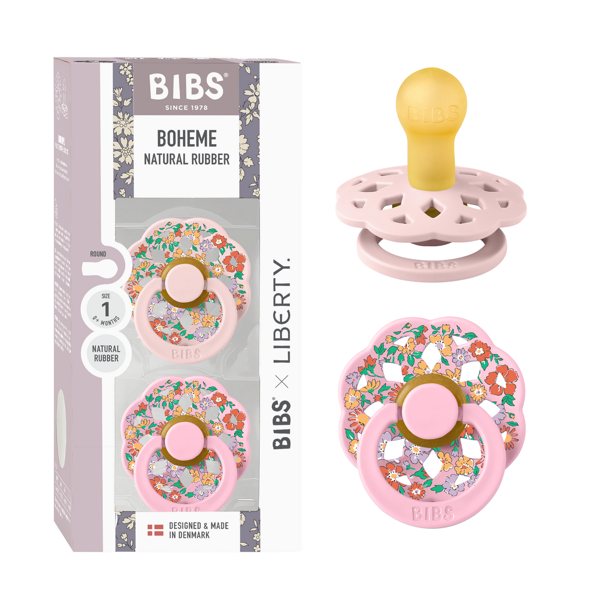 BIBS x Liberty - Okrogla duda Boheme, lateks - Oscar Meadow