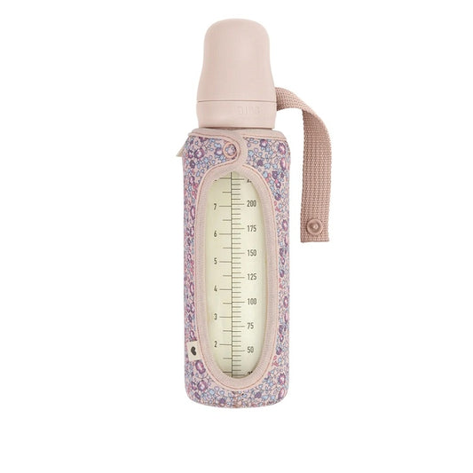 BIBS x Liberty - Ovitek za veliko otroško stekleno stekleničko - Eloise Blush 225ml