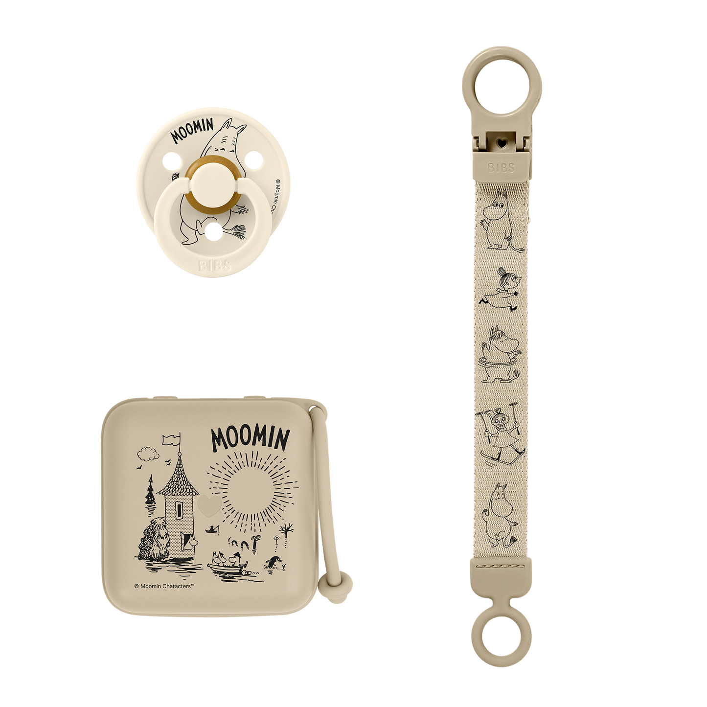 BIBS x Moomin - Darilni set Moomin - Vanilla