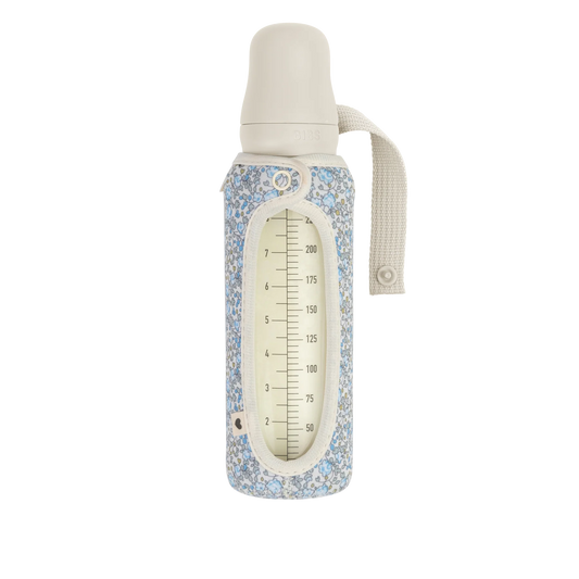 BIBS x Liberty - Ovitek za veliko otroško stekleno stekleničko - Eloise Ivory 225ml
