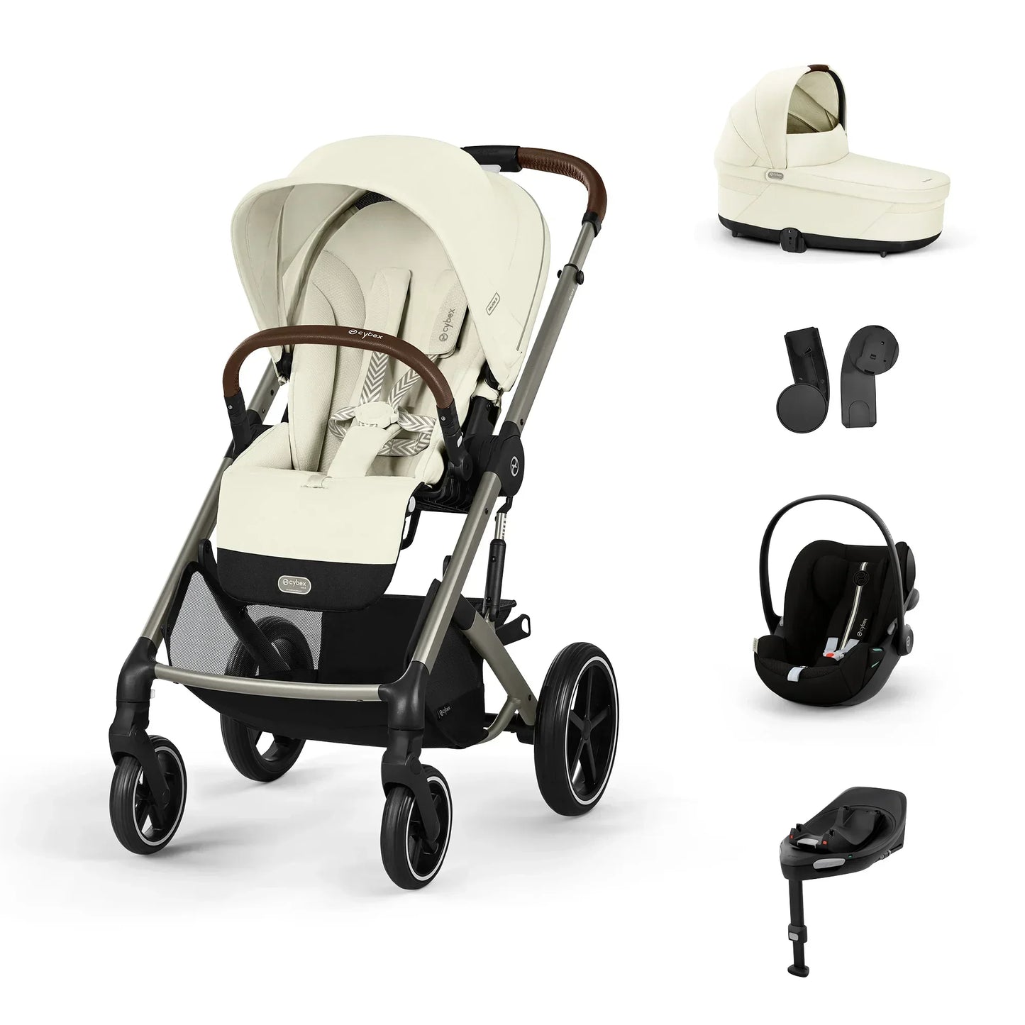 Cybex - Otroški voziček Balios S Lux - Seashell Beige (4v1)