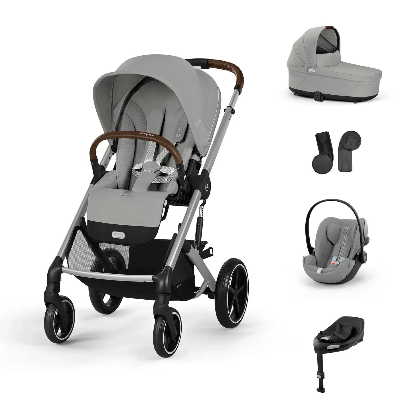 Cybex - Otroški voziček Balios S Lux - Stone Grey (4v1)