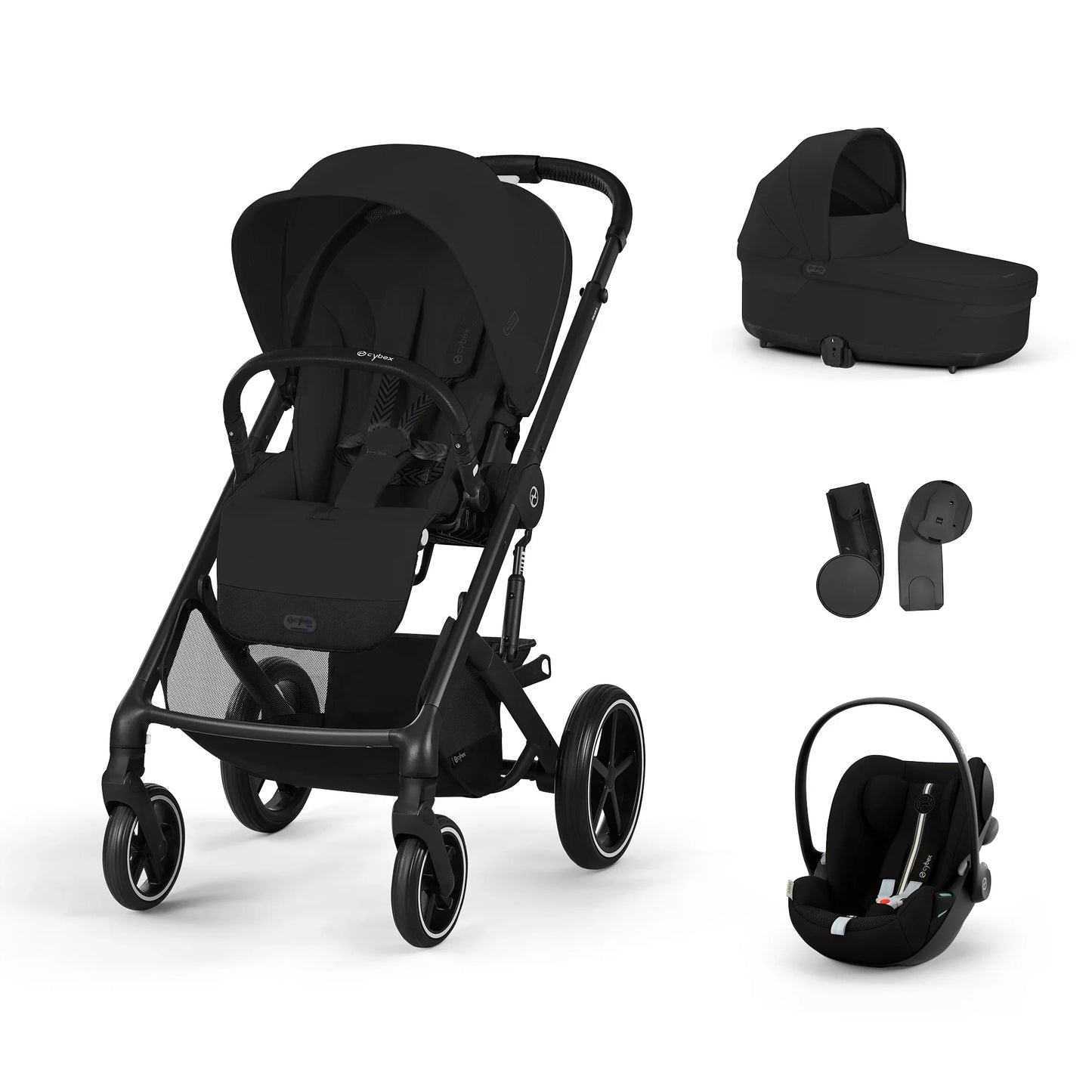 Cybex - Otroški voziček Balios S Lux - Moon Black (3v1) - C70000536 Luxbaby