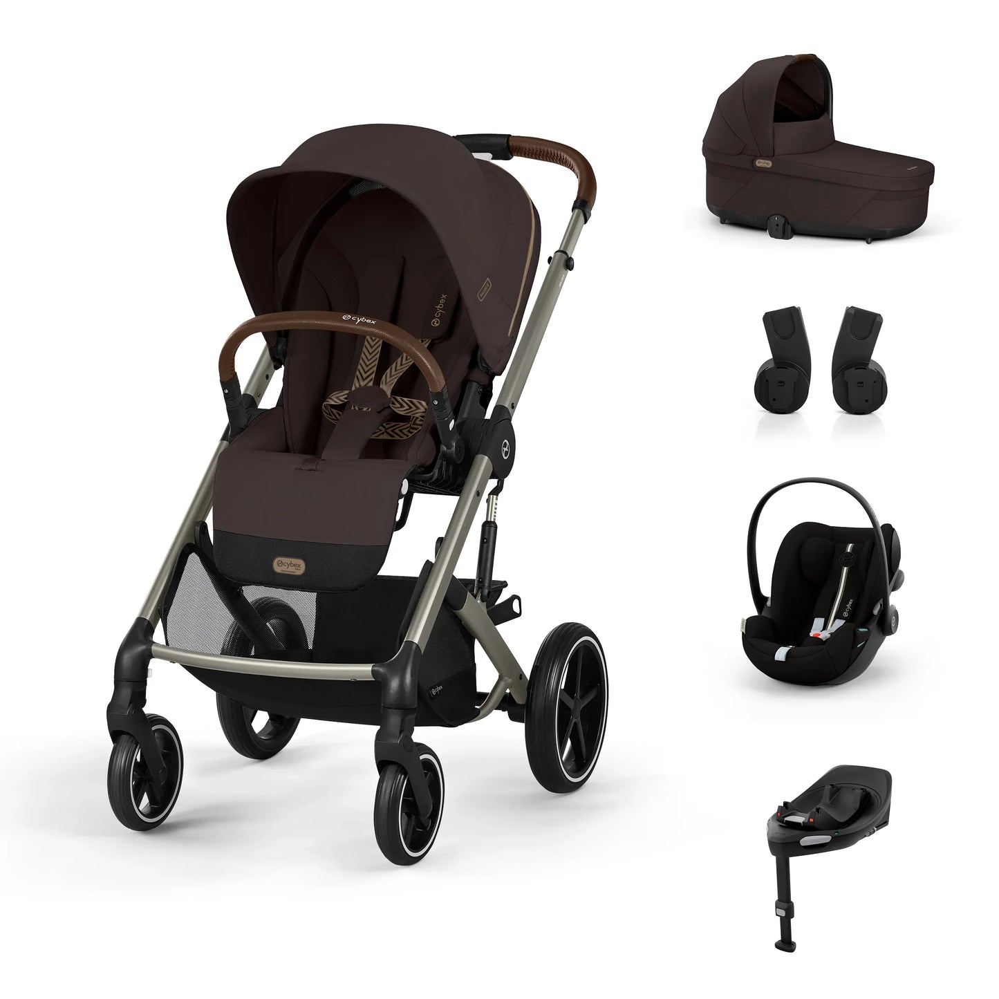 Cybex - Otroški voziček Balios S Lux - Chocolate Brown (4v1) - C70000585 Luxbaby