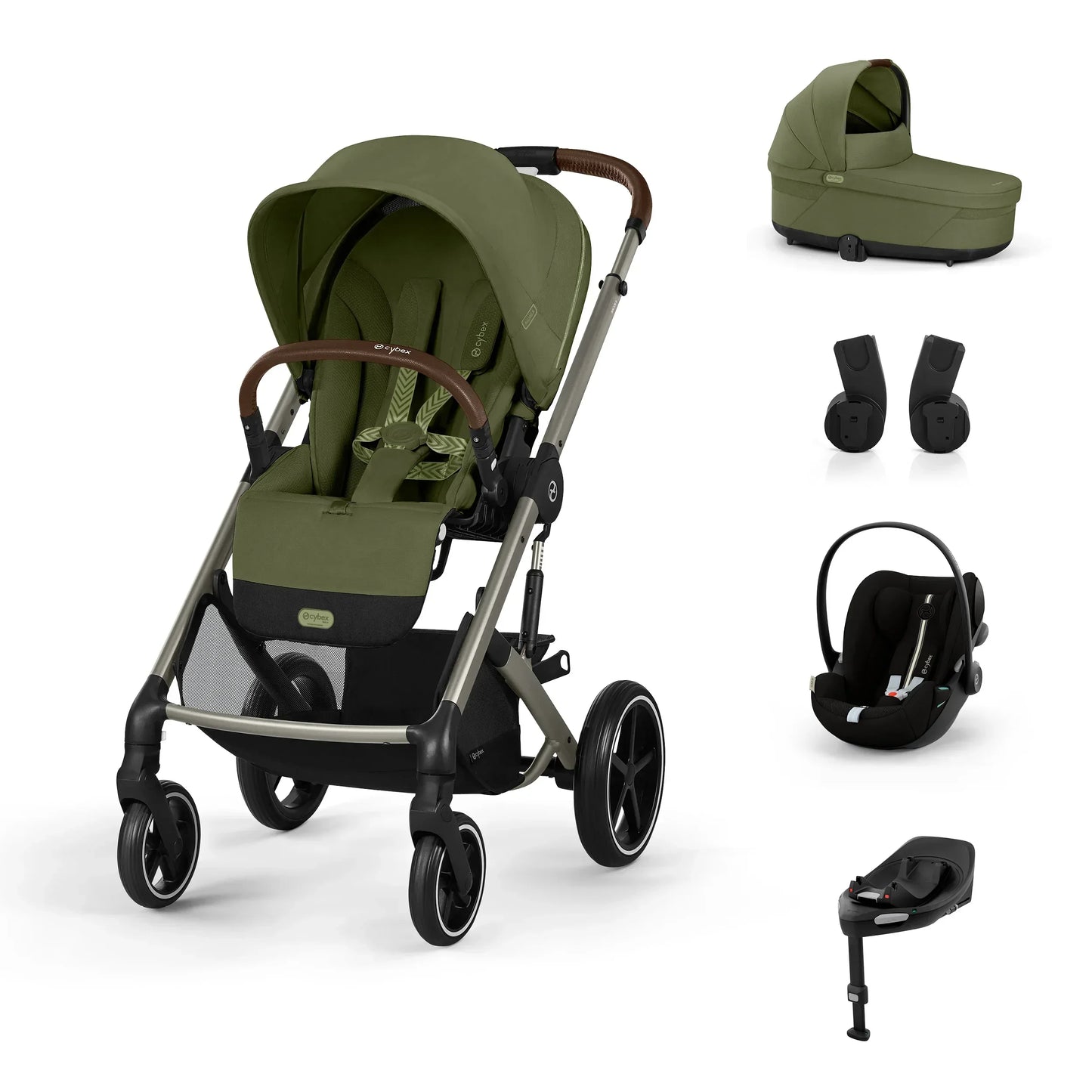 Cybex - Otroški voziček Balios S Lux - Moss Green (4v1)