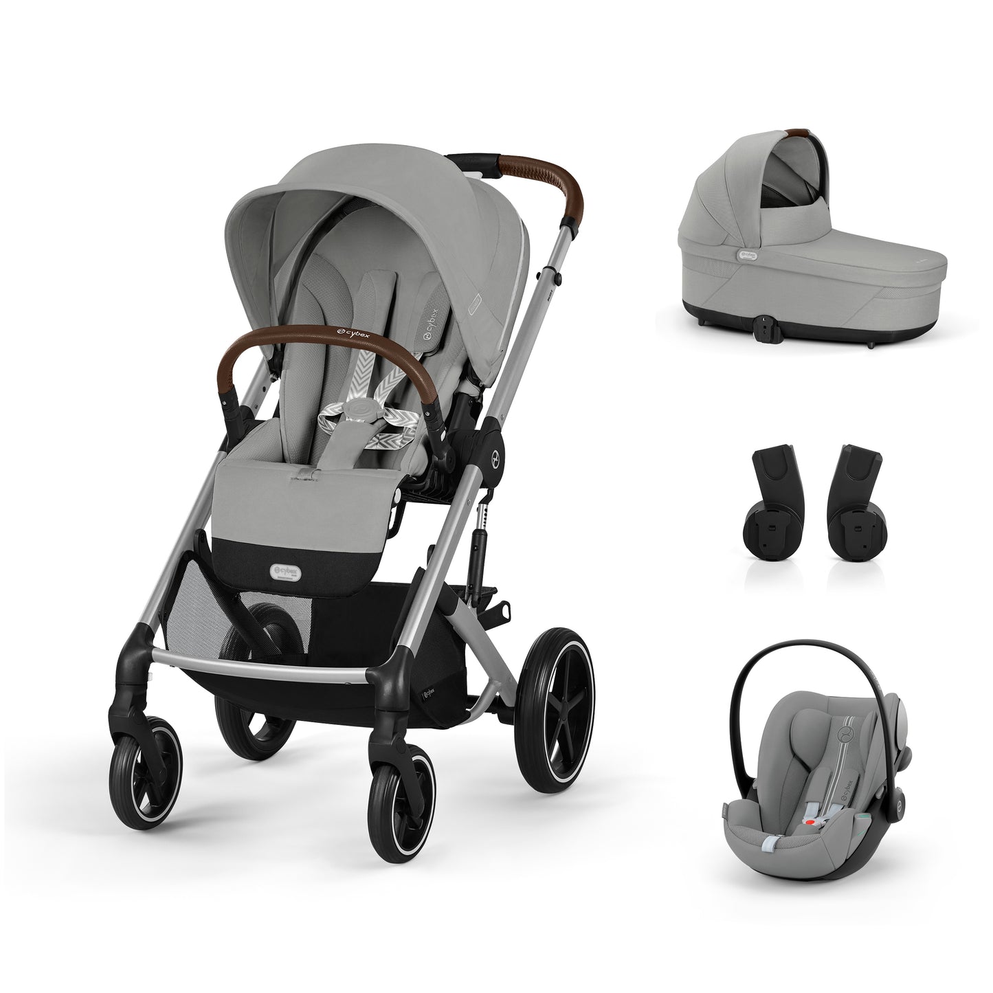 Cybex - Otroški voziček Balios S Lux - Stone Grey (3v1)