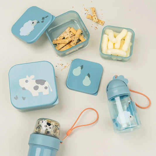 Done by deer - Škatlice za prigrizke - Tiny farm Blue
