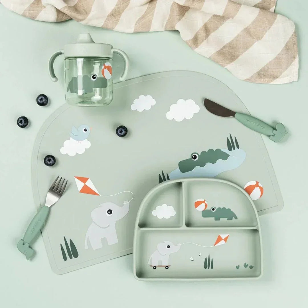 Done by Deer - Silikonska podloga Playground - Green