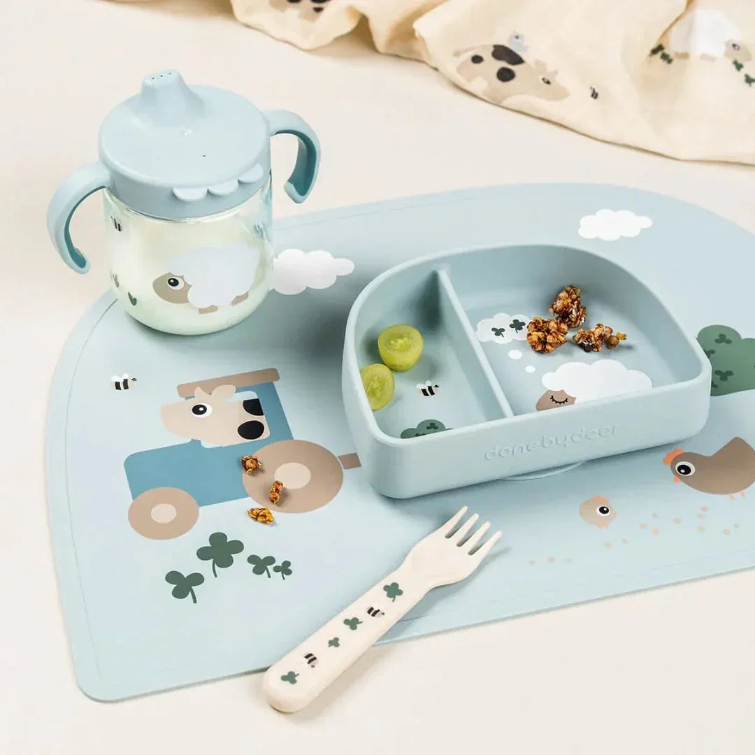 Done by Deer - Silikonska podloga Tiny farm - Blue