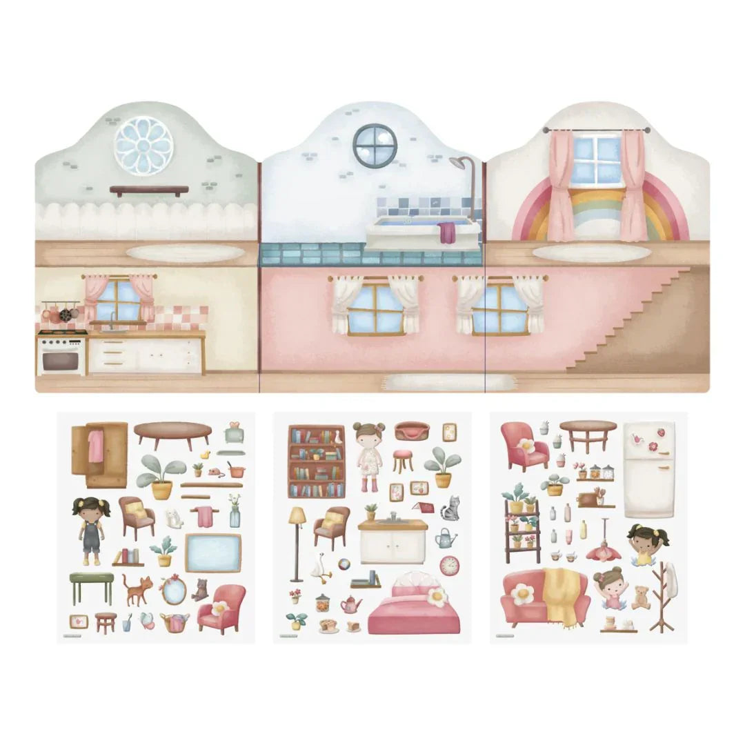 Little Dutch - Knjižica z nalepkami za večkratno uporabo - Rosa & Friends - LD126787 Luxbaby