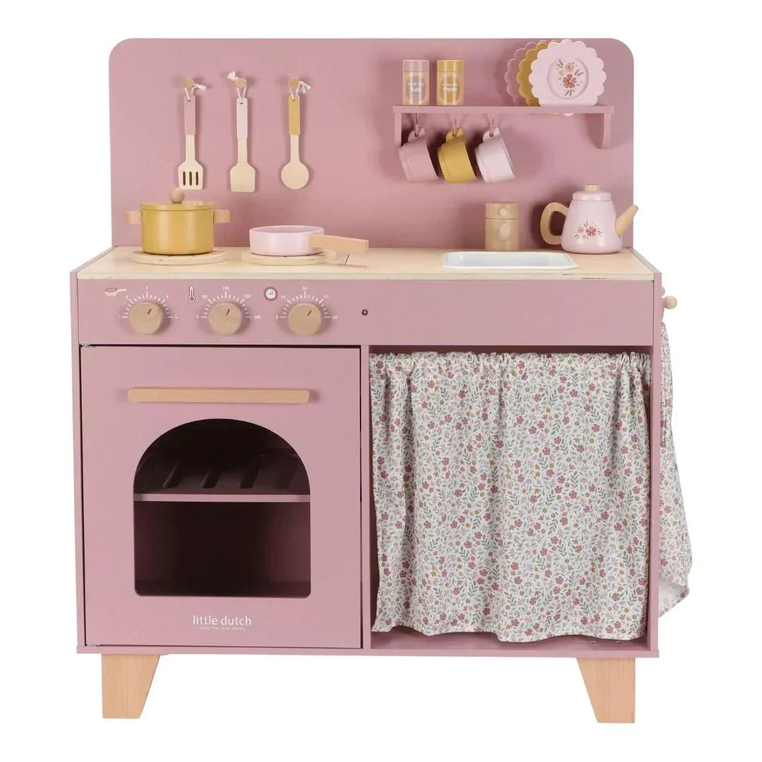 Little Dutch - Otroška lesena kuhinja - Pink