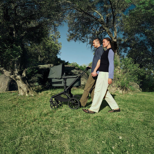 Bugaboo - Otroški voziček Fox 5 Renew Black/Forest Green - Forest Green (2v1)