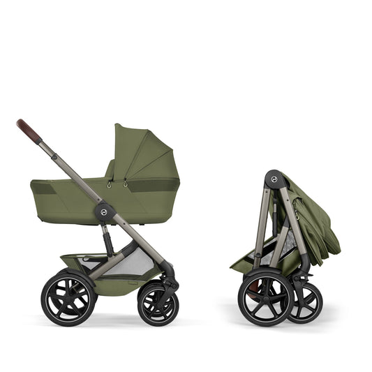 Cybex - Otroški voziček Talos S Lux z zložljivo košaro - Moss Green (2v1)