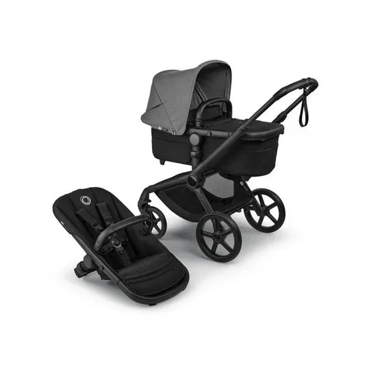 Bugaboo - Otroški voziček Fox 5 Renew Black/Heritage Black - Moon Grey (2v1)