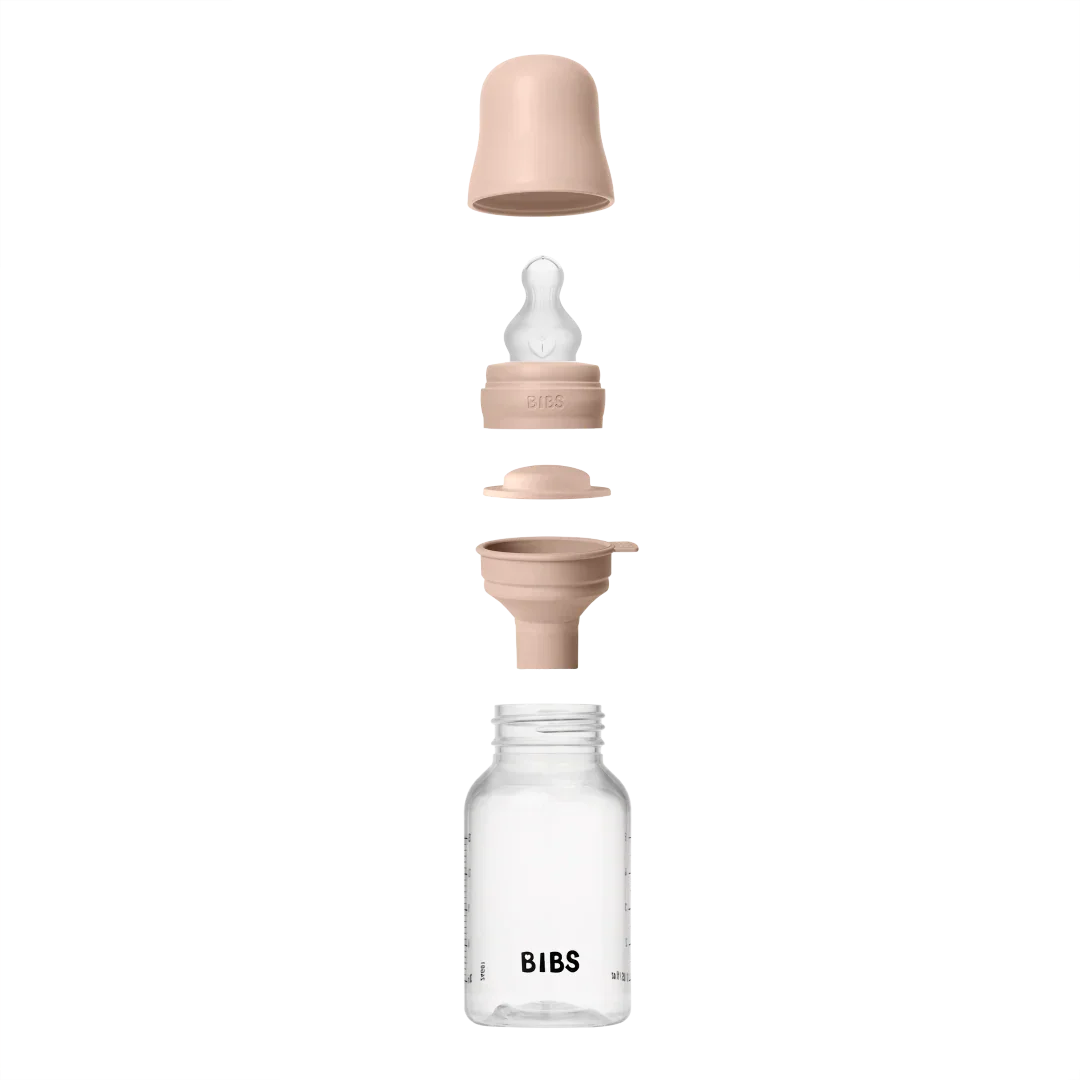 BIBS - Otroška steklenička 150 ml, silikon - Blush (počasen pretok)