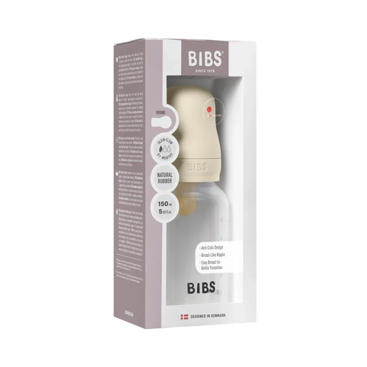 BIBS - Otroška steklenička 150 ml, lateks - Ivory (počasen pretok)