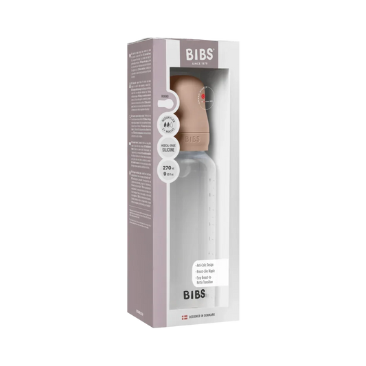 BIBS - Otroška steklenička 270 ml, silikon - Blush (srednji pretok)