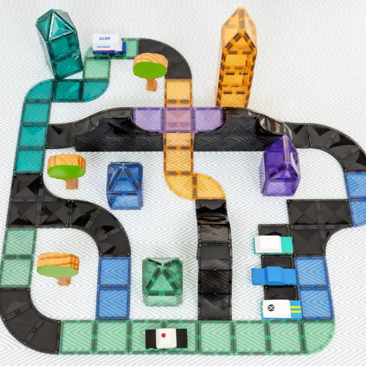 Connetix - Magnetne ploščice - Roads, Ramps & Intersections Pack (16 kosov)