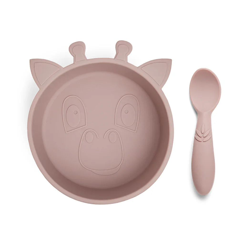 Nuuroo - Elia Silikonski 2-delni jedilni set - Woodrose - NU442W Luxbaby