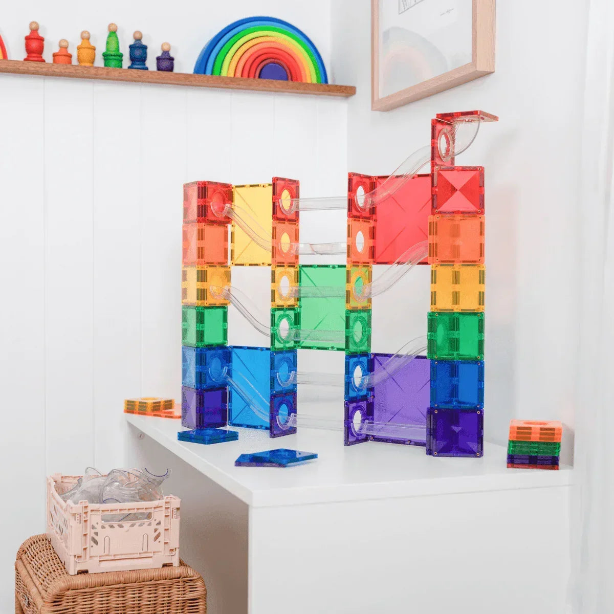 Connetix - Magnetne ploščice - Super Ball Run (134 kosov)