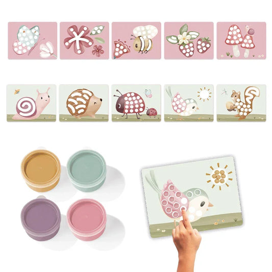 Little Dutch - Set za barvanje s prsti - Fairy Garden