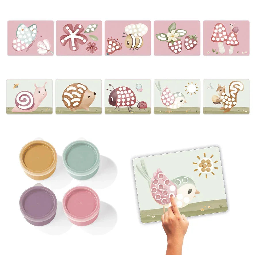Little Dutch - Set za barvanje s prsti - Fairy Garden