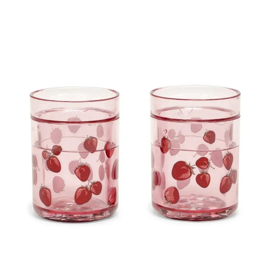 Konges Sløjd - 2-delni set kozarcev z bleščicami - Fragola
