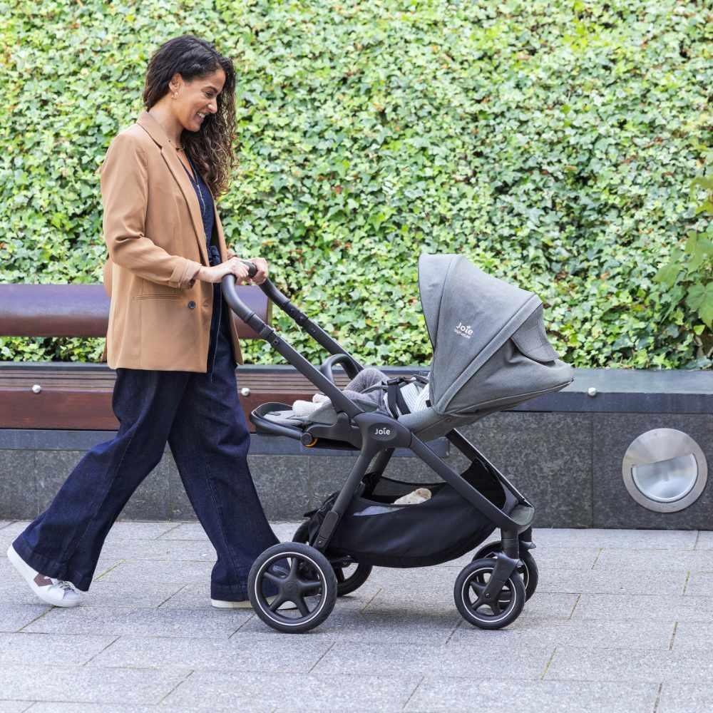 Joie - Otroški voziček Finiti™ + i-Level™ Pro - Signature Ebony (3v1) - Luxbaby