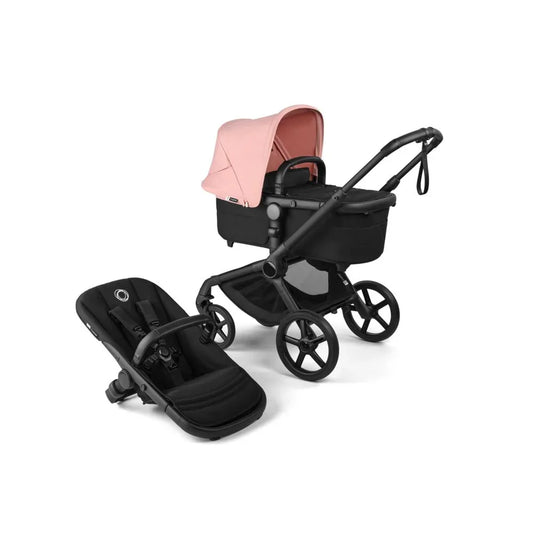 Bugaboo - Otroški voziček Fox 5 Renew Black/Heritage Black - Morning Pink (2v1)