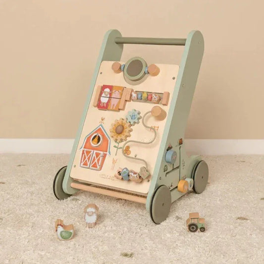 Little Dutch - Aktivnostni leseni voziček Little Farm - LD7132 Luxbaby