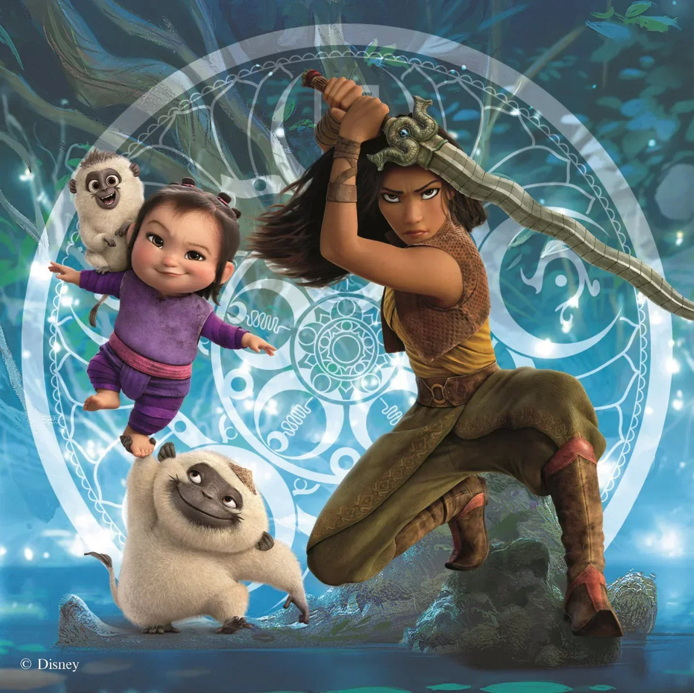 Dino Toys - Sestavljanke - Raya in prijatelji (3x55 kosov)