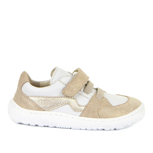 Froddo - Otroški bosonogi čevlji Splash - White/Gold (G3130263-9)