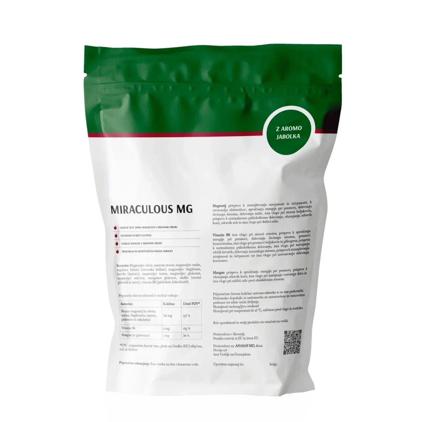 AnasanMD - Magnezij Miracoulous MG - Autumn edition (jabolko)