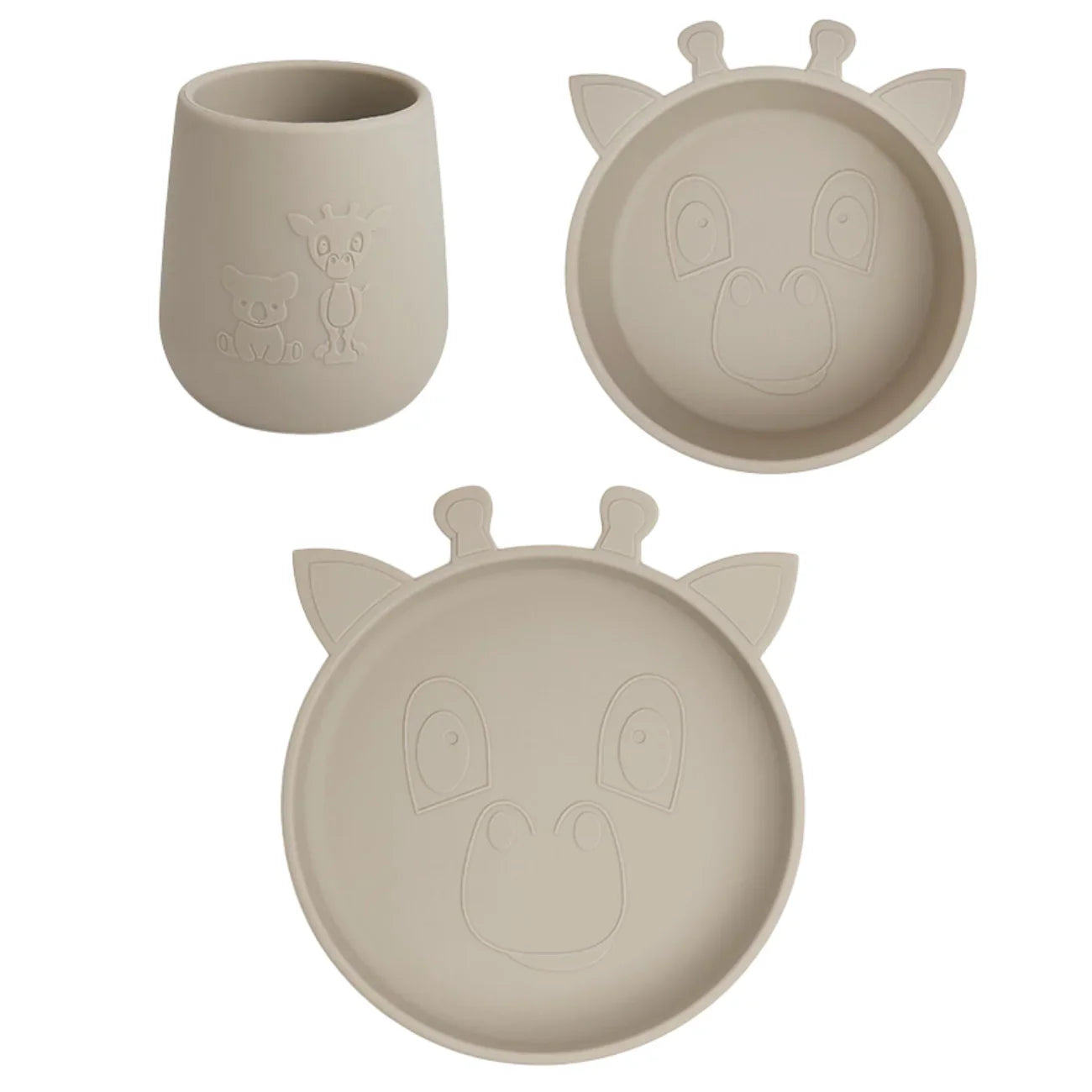 Nuuroo - Judi 3-delni jedilni set Žirafa - Cobblestone - NU124C Luxbaby