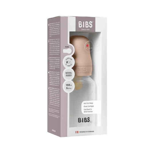 BIBS - Otroška steklenička 150 ml, lateks - Blush (počasen pretok)
