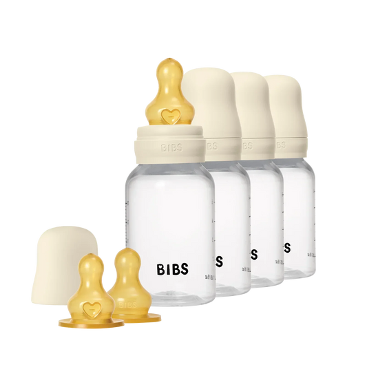 BIBS - Komplet 4 otroških stekleničk 150 ml, lateks - Ivory