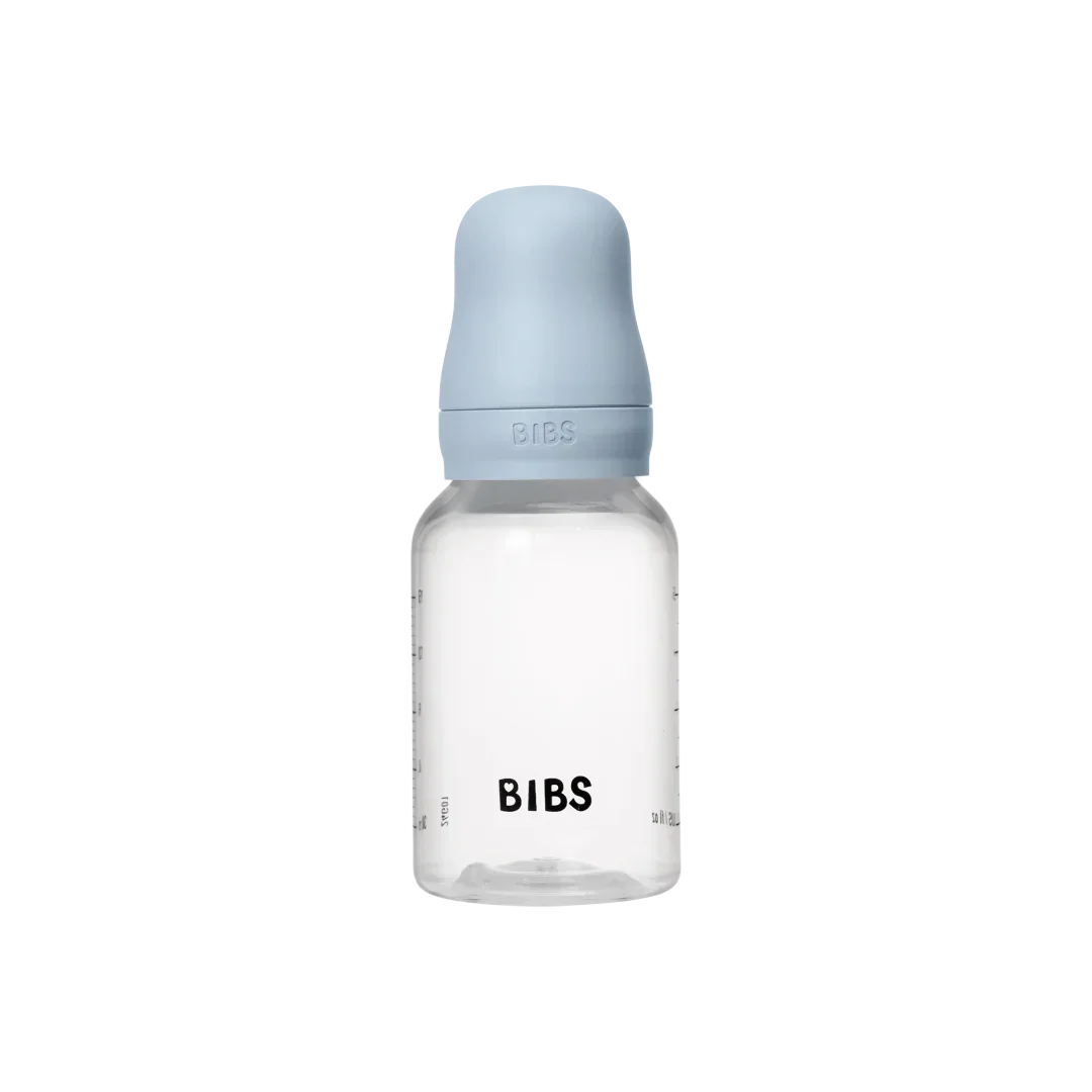 BIBS - Otroška steklenička 150 ml, lateks - Baby Blue (počasen pretok)