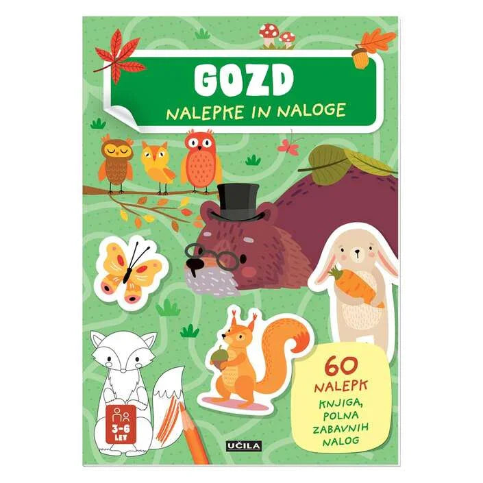 Učila - Gozd - Knjiga z nalepkami - U007078 Luxbaby