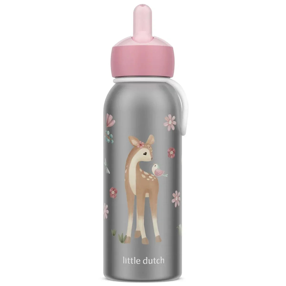 Little Dutch - Steklenička iz nerjavečega jekla flip-up - Fairy Garden 350ml
