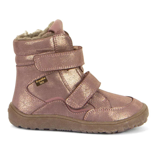 Froddo - Otroški bosonogi škornji Tex Winter - Pink/Gold (G3160232-9)