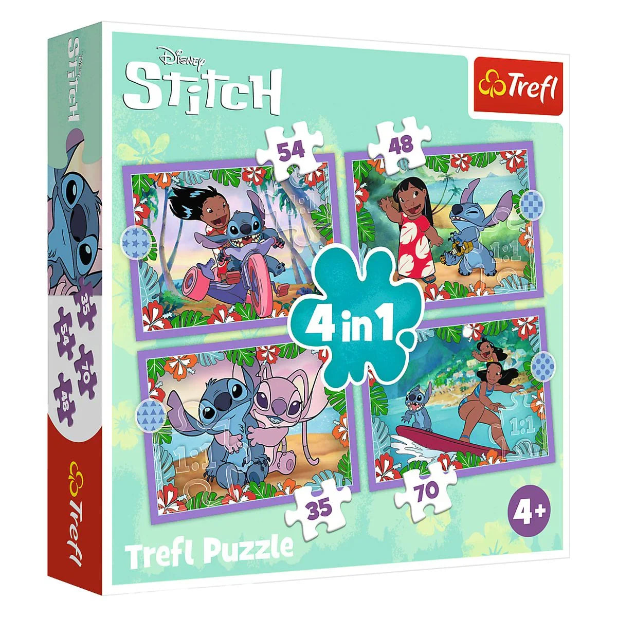 Trefl - Sestavljanka 4v1 - Lilo&Stich Zabavni dan - T1209844 Luxbaby
