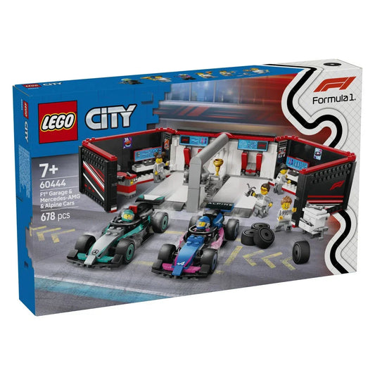 Lego City - Avtomehanična delavnica F1 ter dirkalnika Mercedes-AMG in Alpine