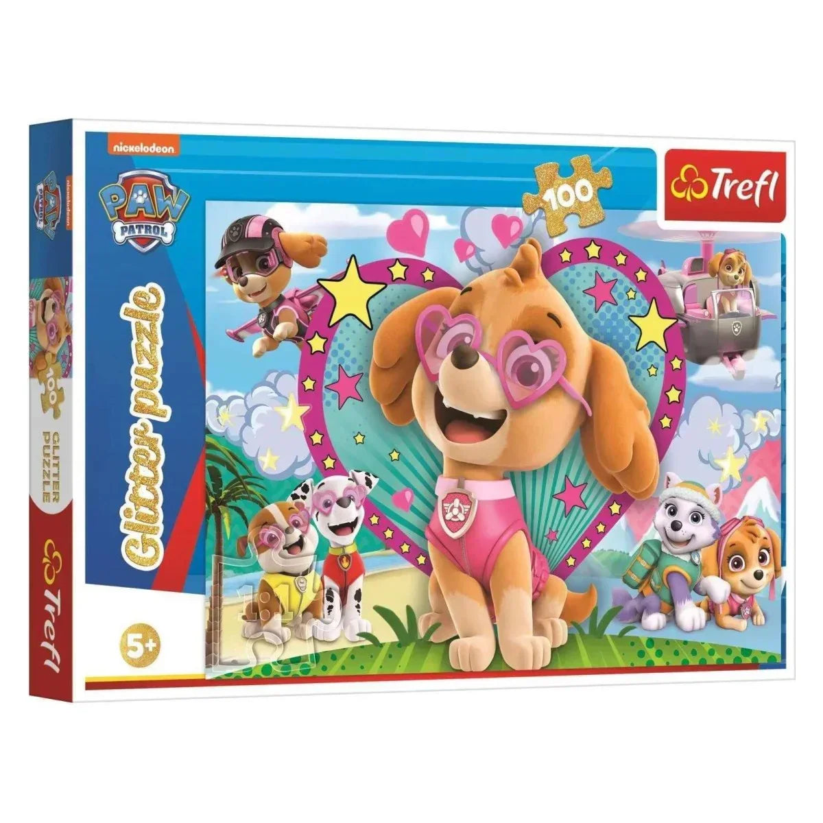Trefl - Sestavljanka Glitter - Paw Patrol (100 kosov)