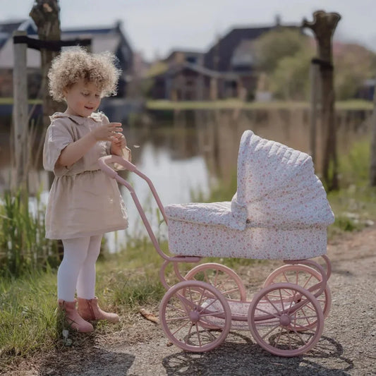 Little Dutch - Klasičen voziček za punčko - Soft Flowers