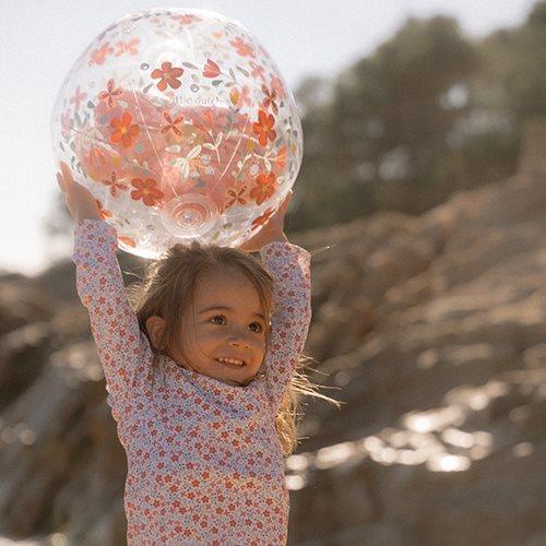 Little Dutch - Napihljiva 3D žoga - Figure Pink Flowers